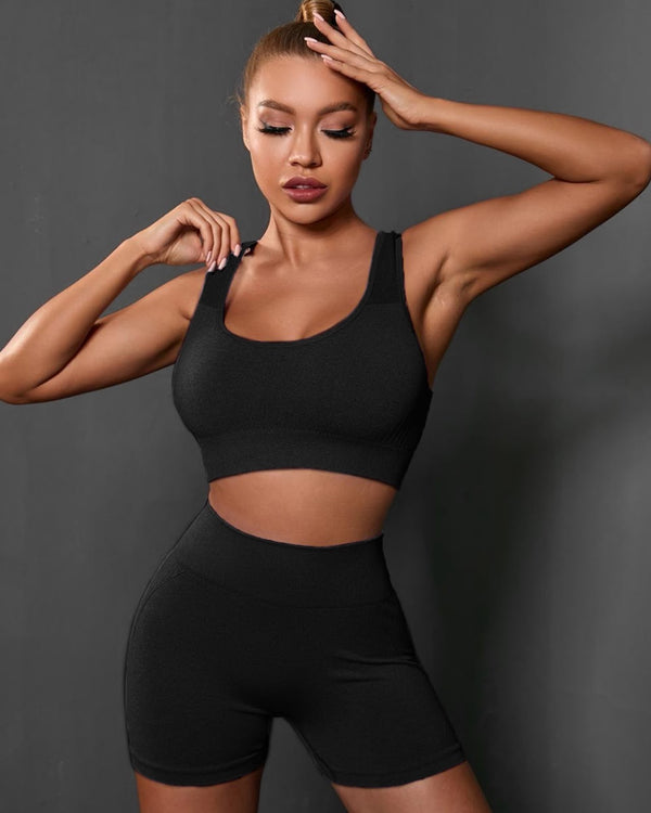 2pcs Women's High Waisted Yoga Set