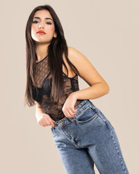 BONBON-Denim Blue-Mom Jeans High Rise