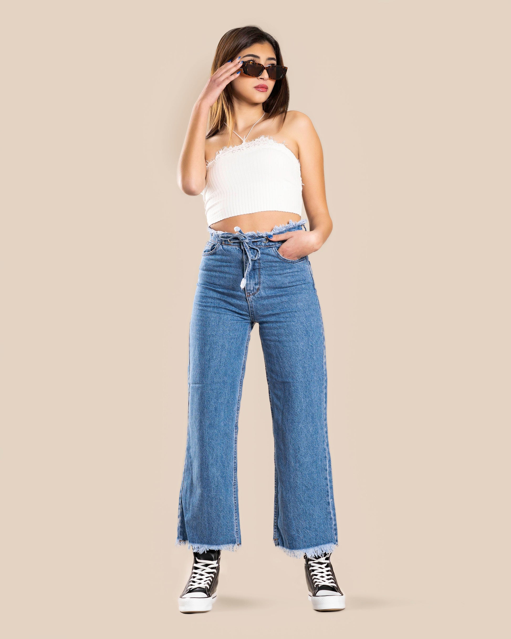 LONDON-Denim Blue-Jeans Culotte High Rise (8152391811372)