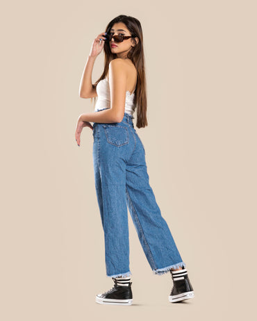 LONDON-Denim Blue-Jeans Culotte High Rise (8152391811372)