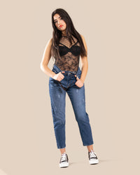 LONDON-Naval Blue-Mom Jeans High Rise (8153605439788)