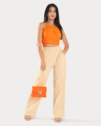 STYLE-Orange-Cut Out Crop Top