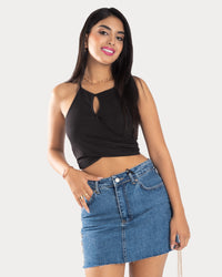 BONBON-Black-Cut Out Crop Top