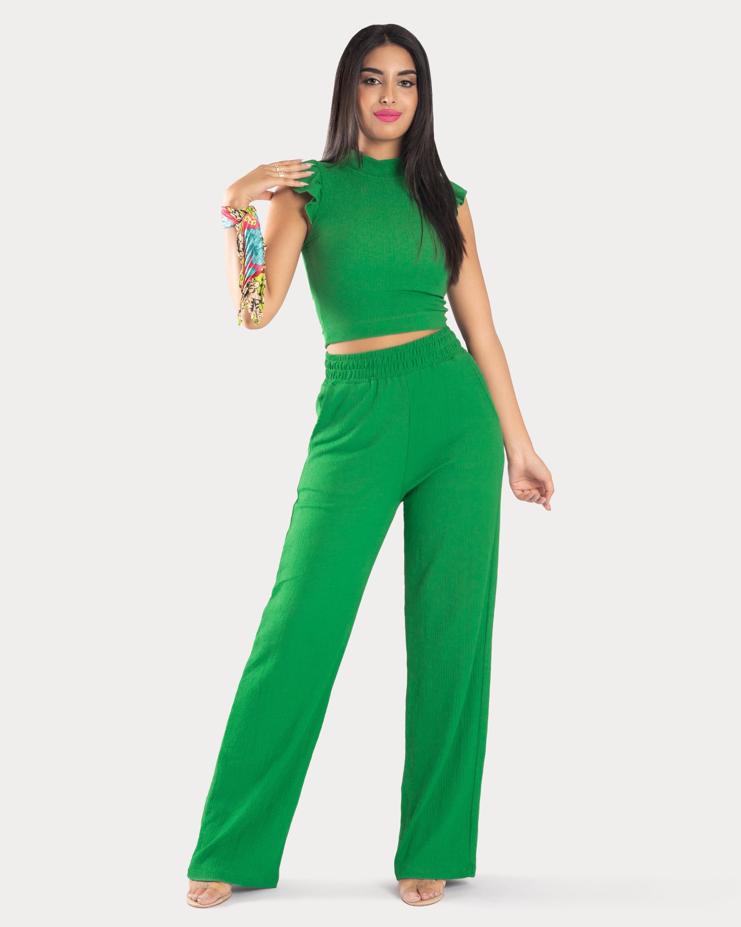 STYLE-Green-Caramello Crop Top