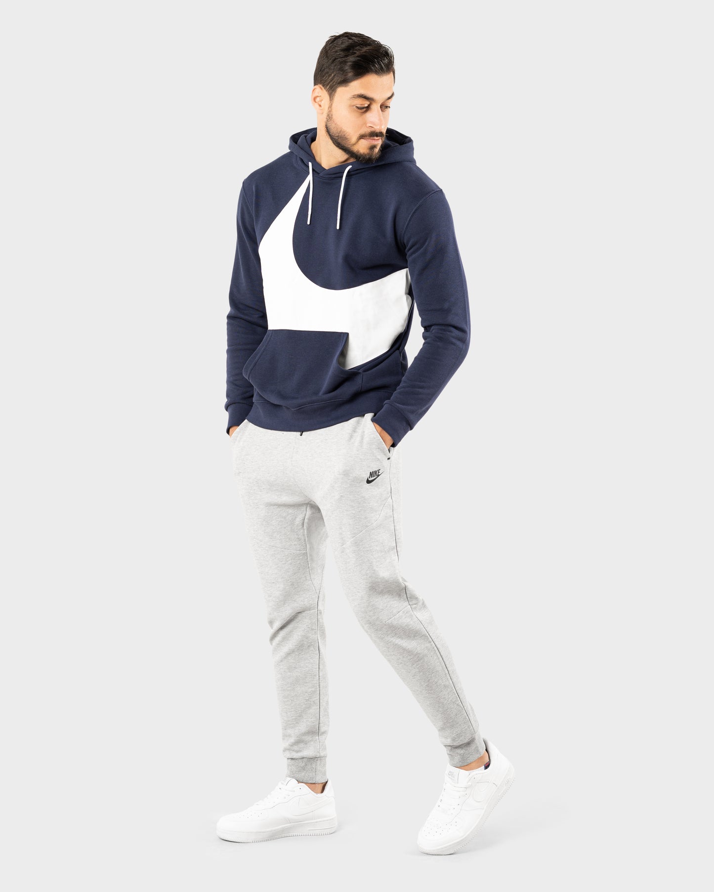 NIKE SEMI-BRUSHED SWOOSH HOODIES