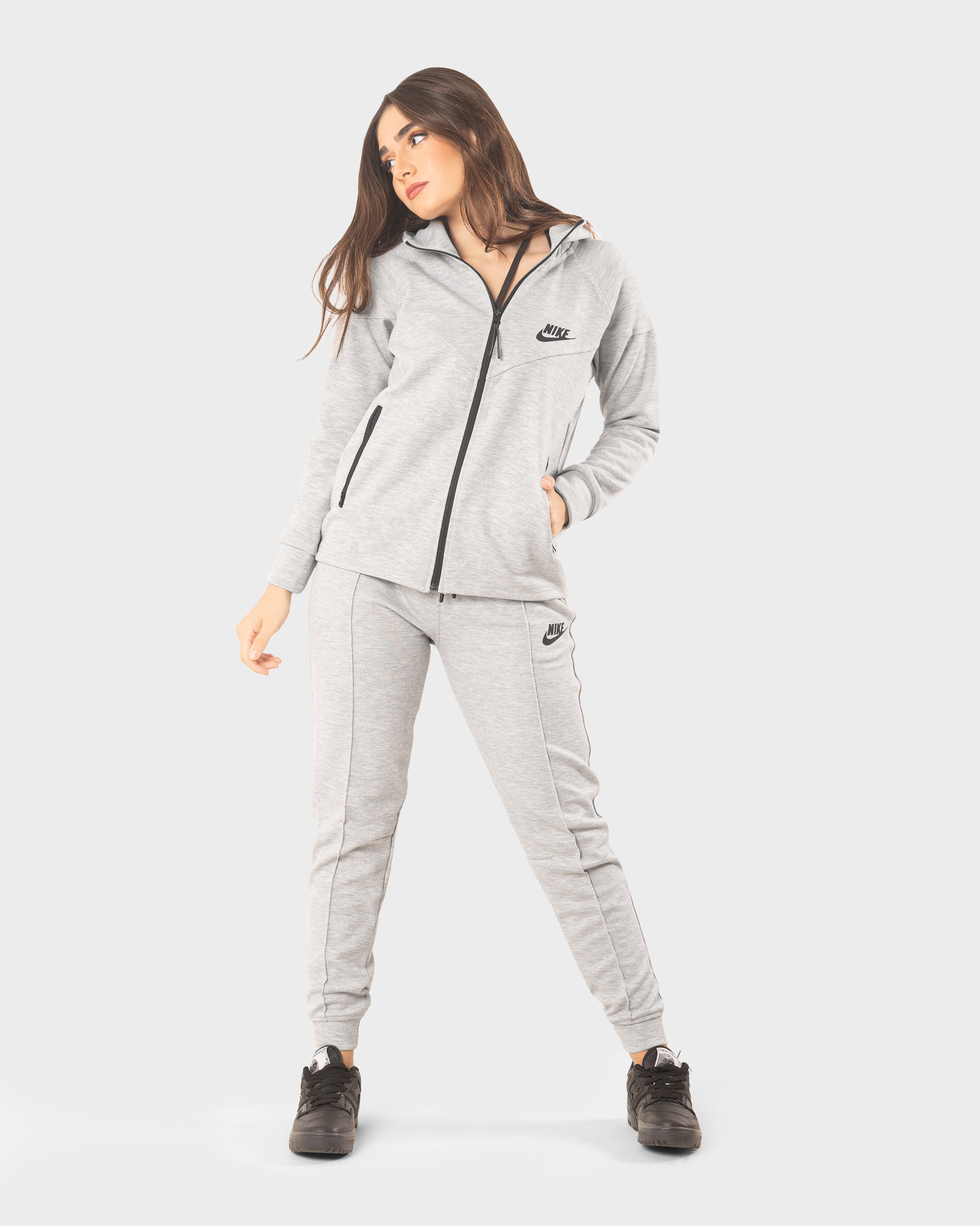 Nike zip up tracksuit sales
