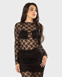 STYLE-Black-Lace CoverUp Set