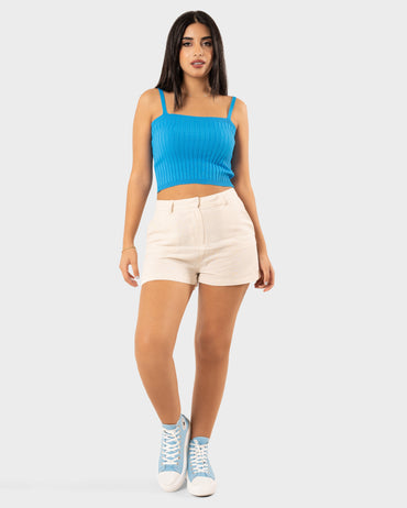 STYLE-Blue-Trendy Crop Top