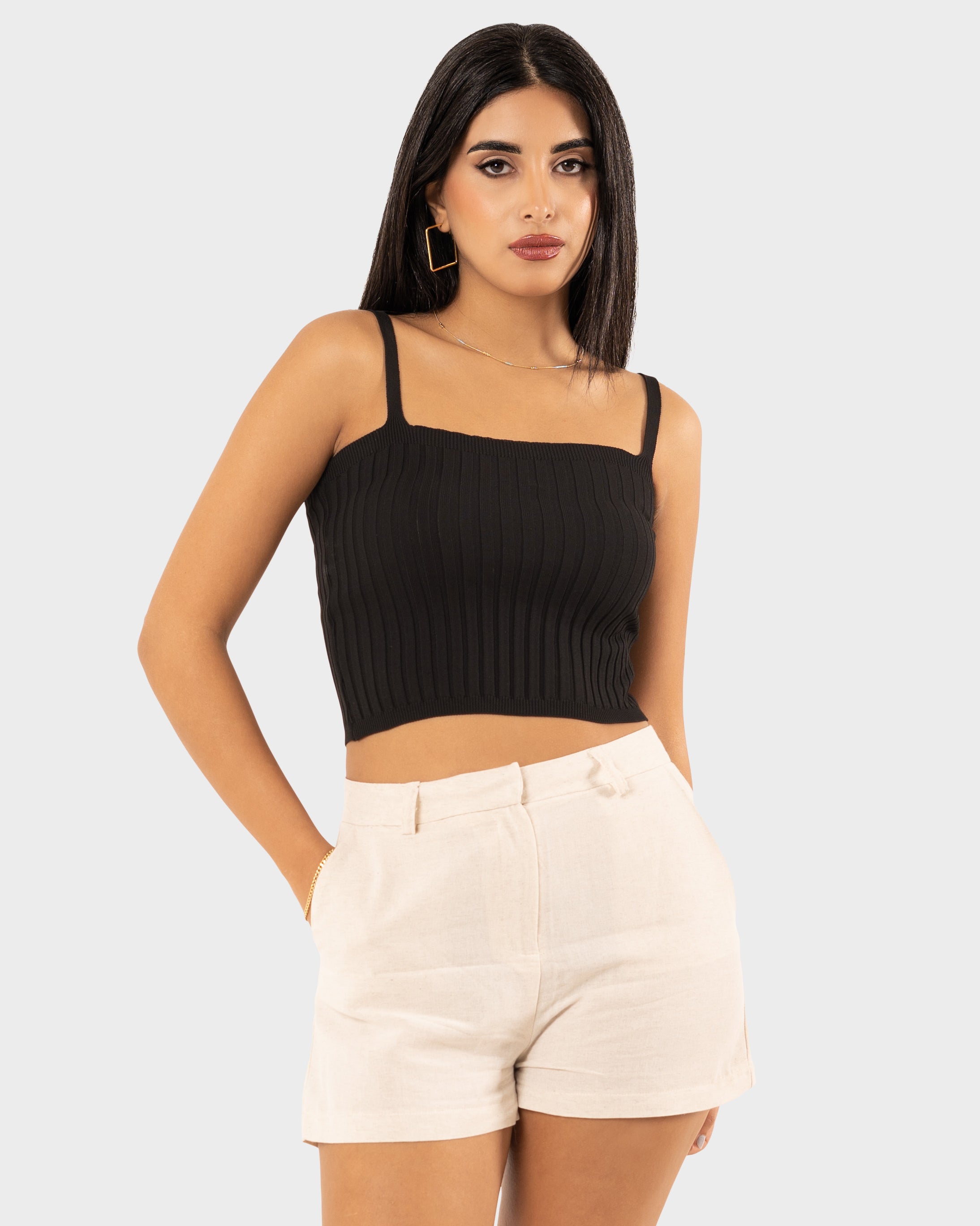 STYLE-Black-Trendy Crop Top