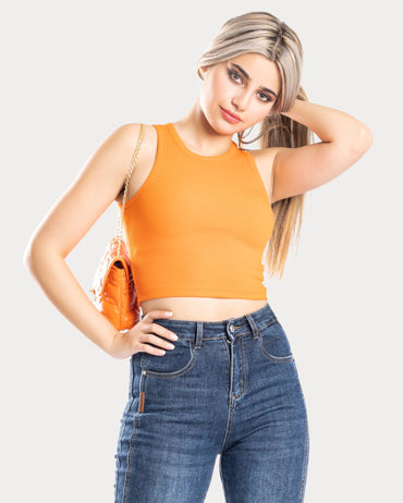 STYLE-Pumpkin-Sweet Cropped Tank Top