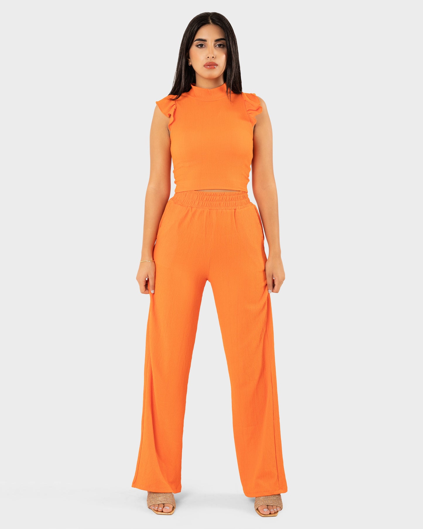 STYLE-Orange-Caramello Crop Top