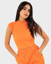 STYLE-Orange-Caramello Crop Top