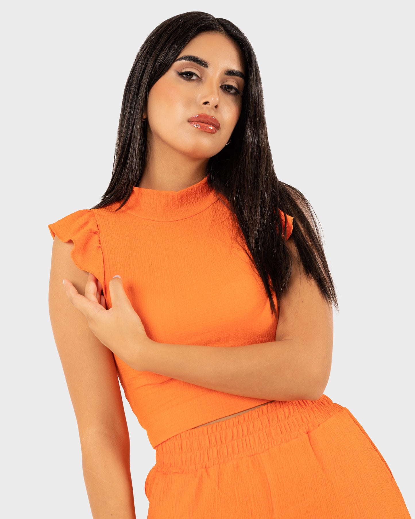 STYLE-Orange-Caramello Crop Top