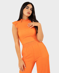 STYLE-Orange-Caramello Crop Top