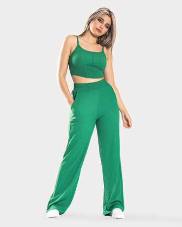 STYLE-Green-Cropped Corset Top