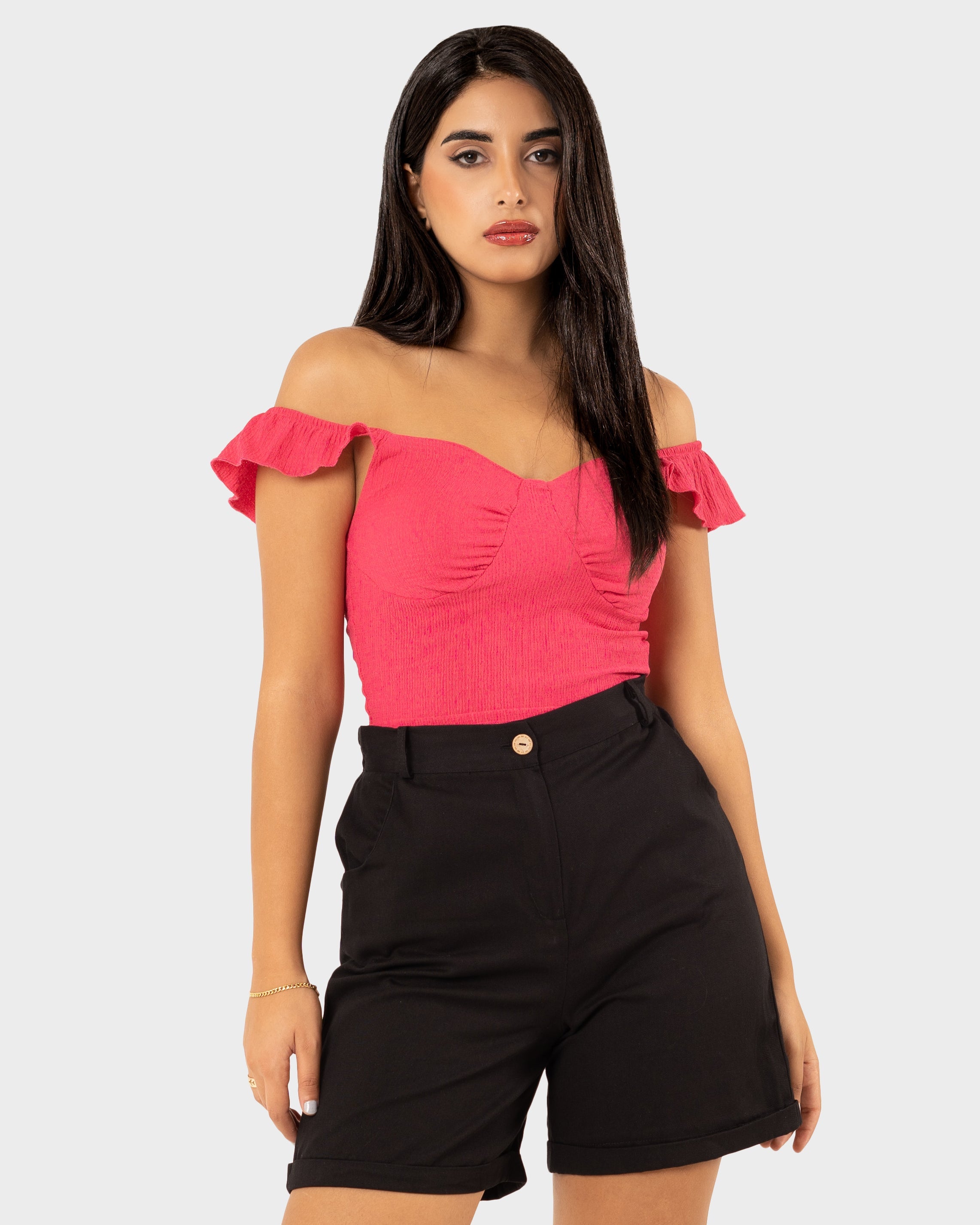 STYLE-Fushia-Bloom Crop Top