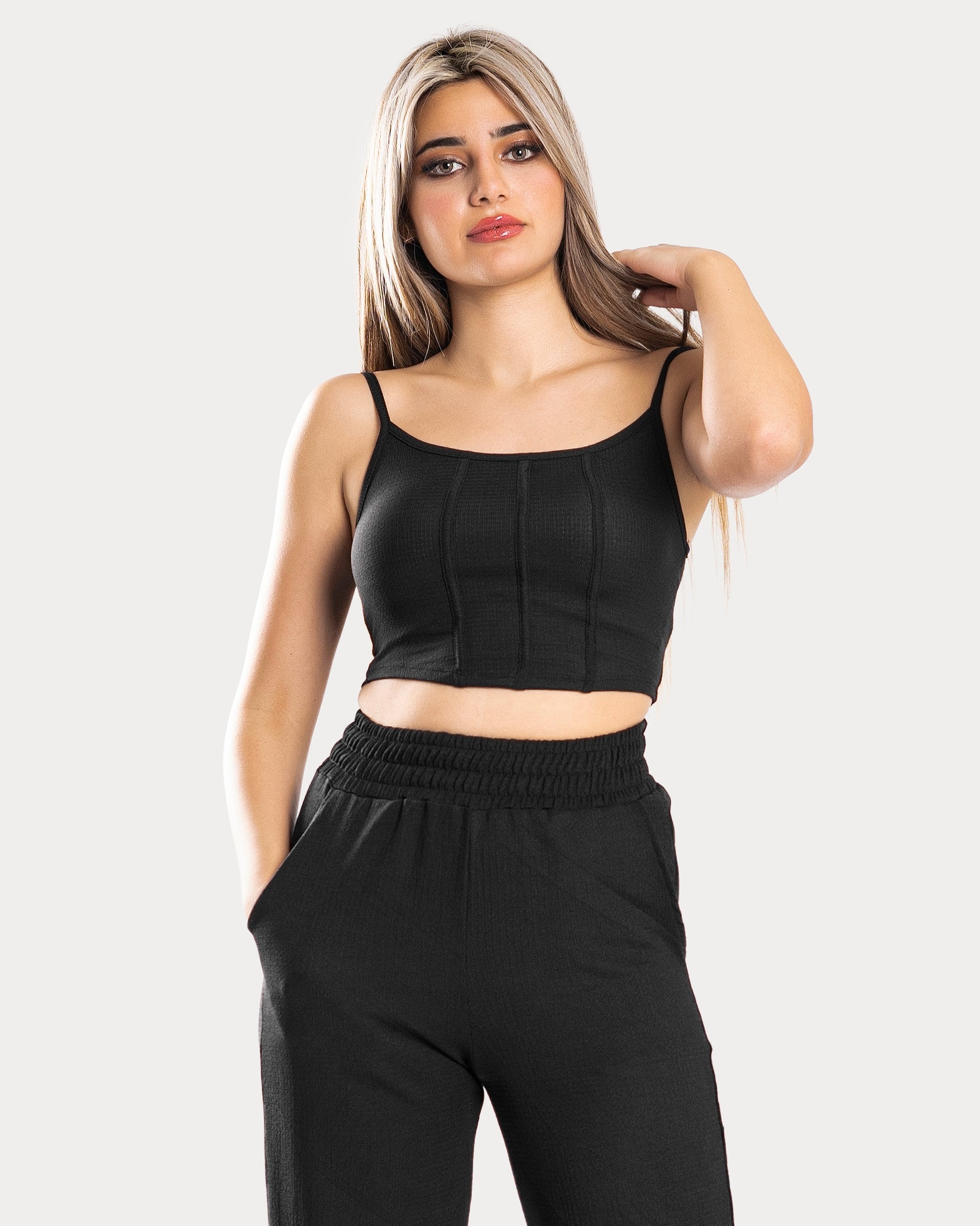 STYLE-Black-Cropped Corset Top