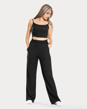 STYLE-Black-Cropped Corset Top