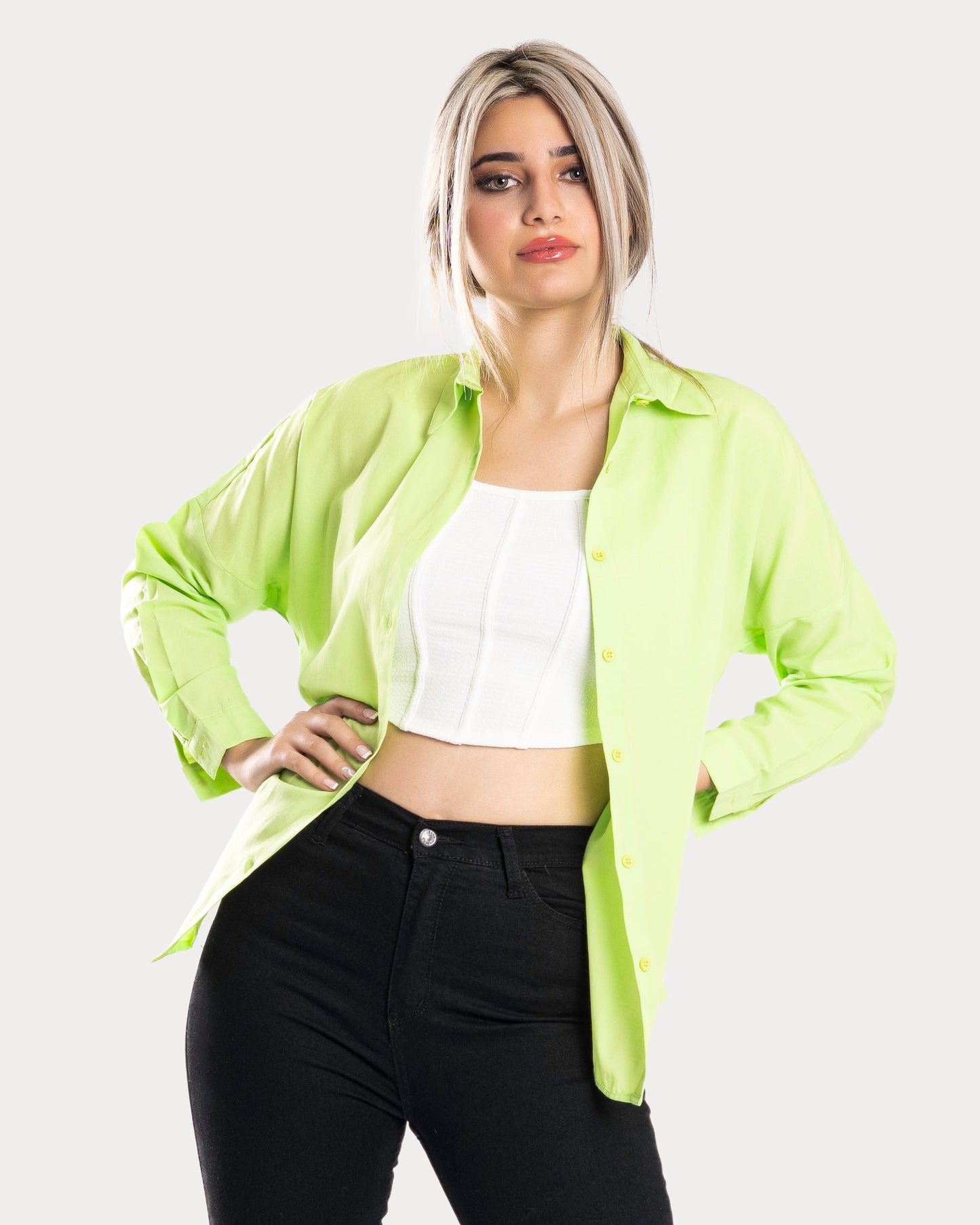 STYLE-Lime Green-Basic Shirt