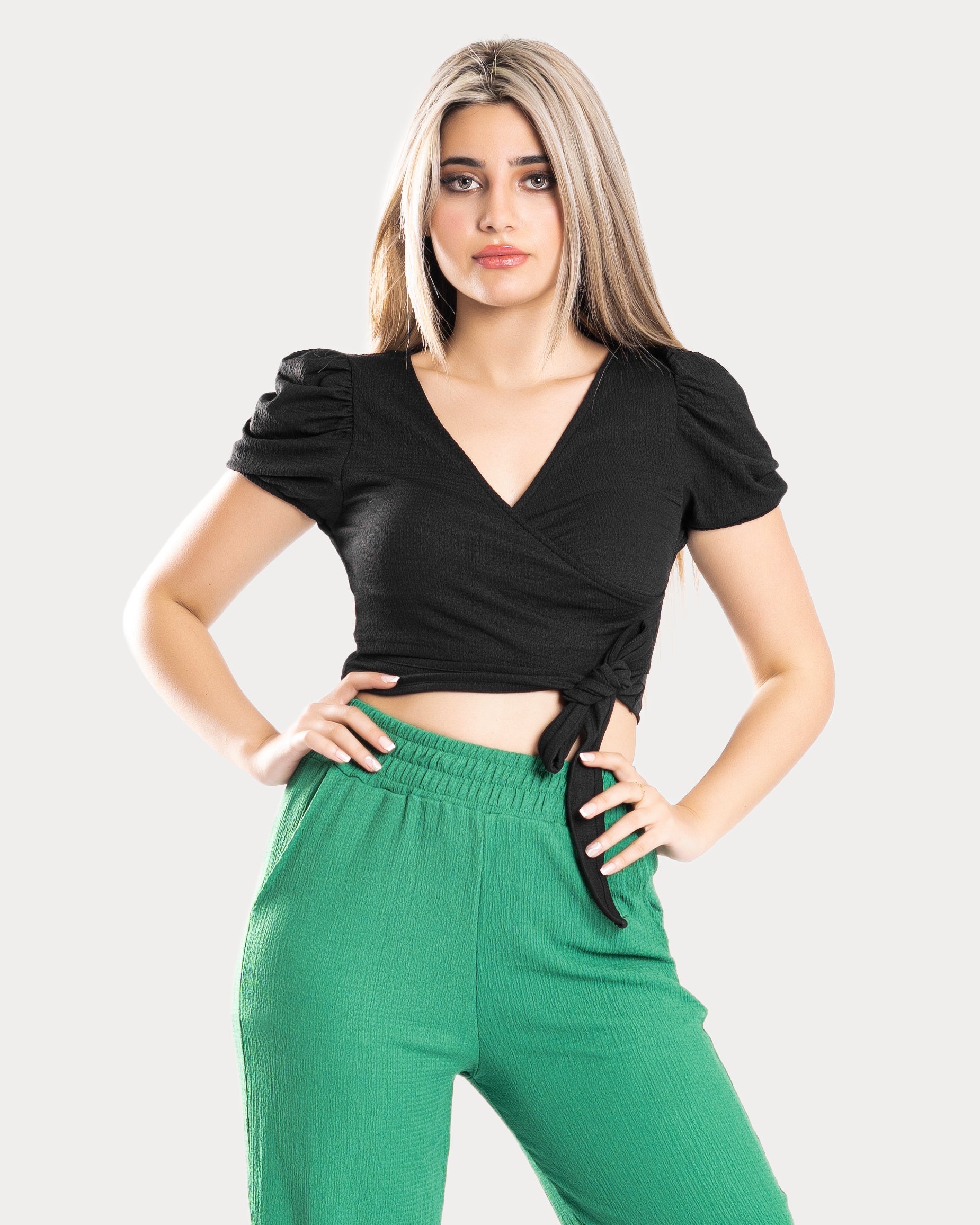 STYLE-Black-Tie Crop Top