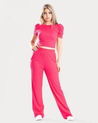 STYLE-Fushia-Puffy Crop Top