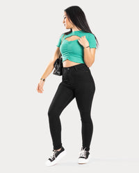 STYLE-Green-Joy Cut Crop Top