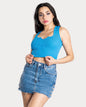 STYLE-Blue-Daisy Crop Top