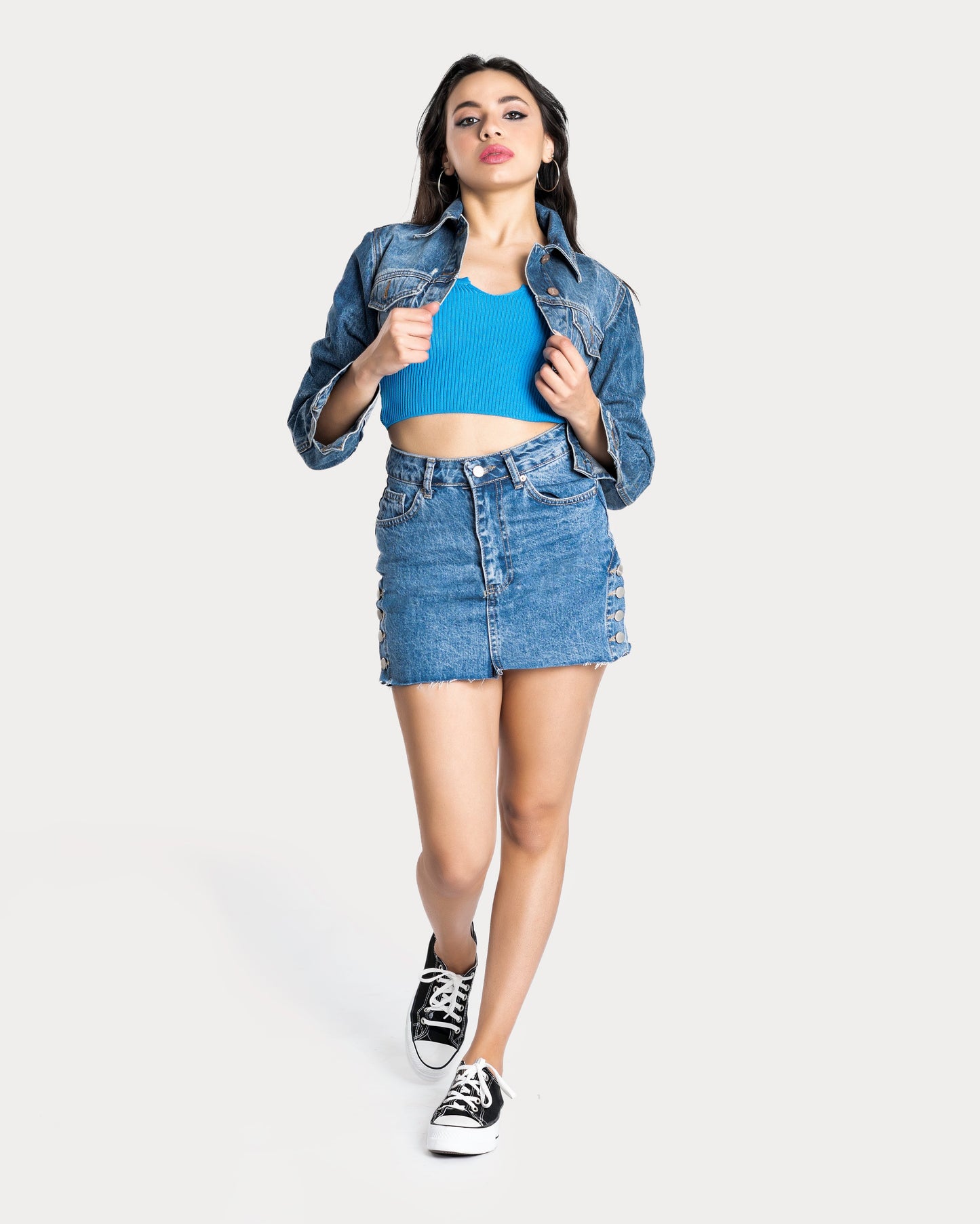 STYLE-Denim-Mini Skirt