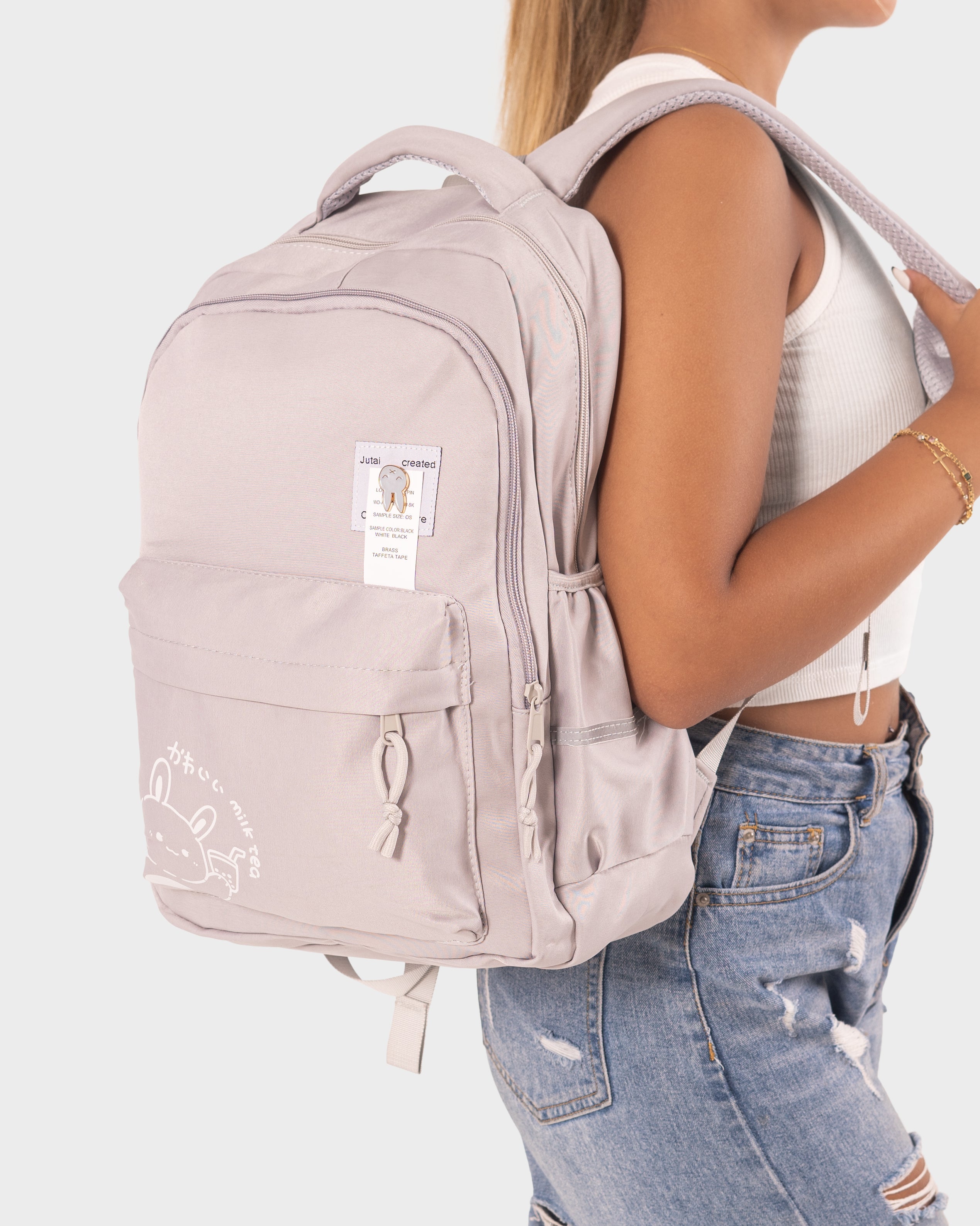 SHY-Grey-Bags Of Fun Backpack