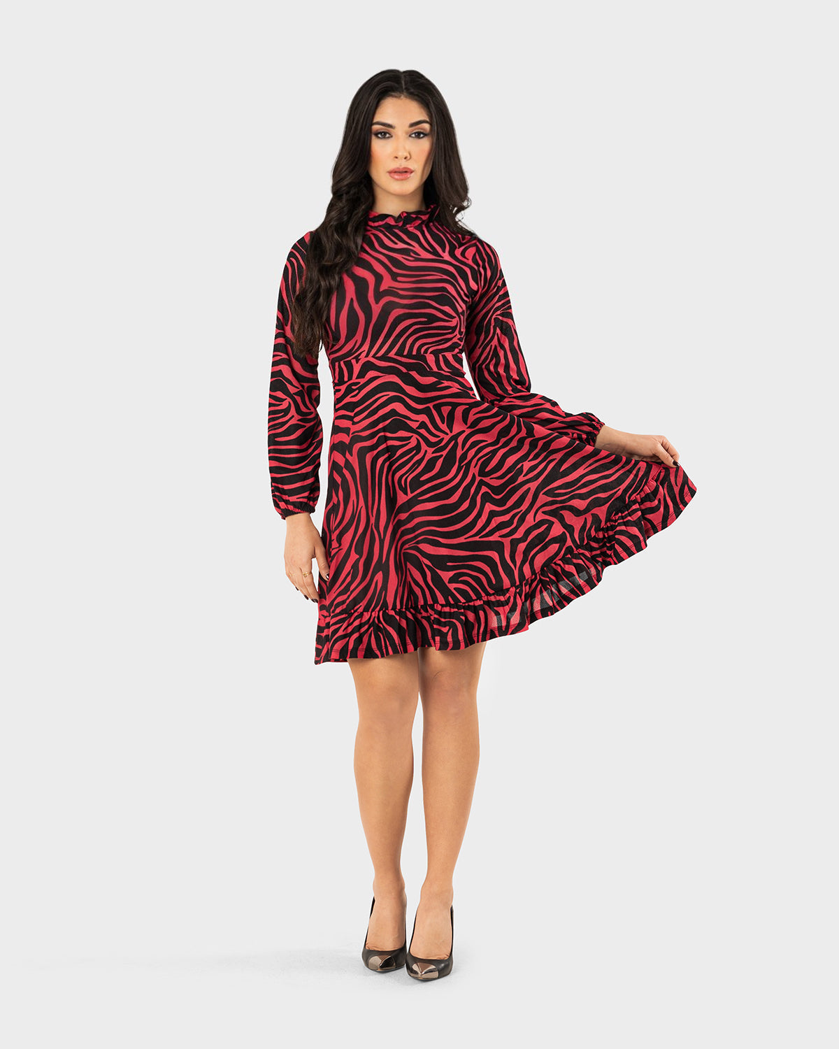 BONBON-Black/Red-Line Dress