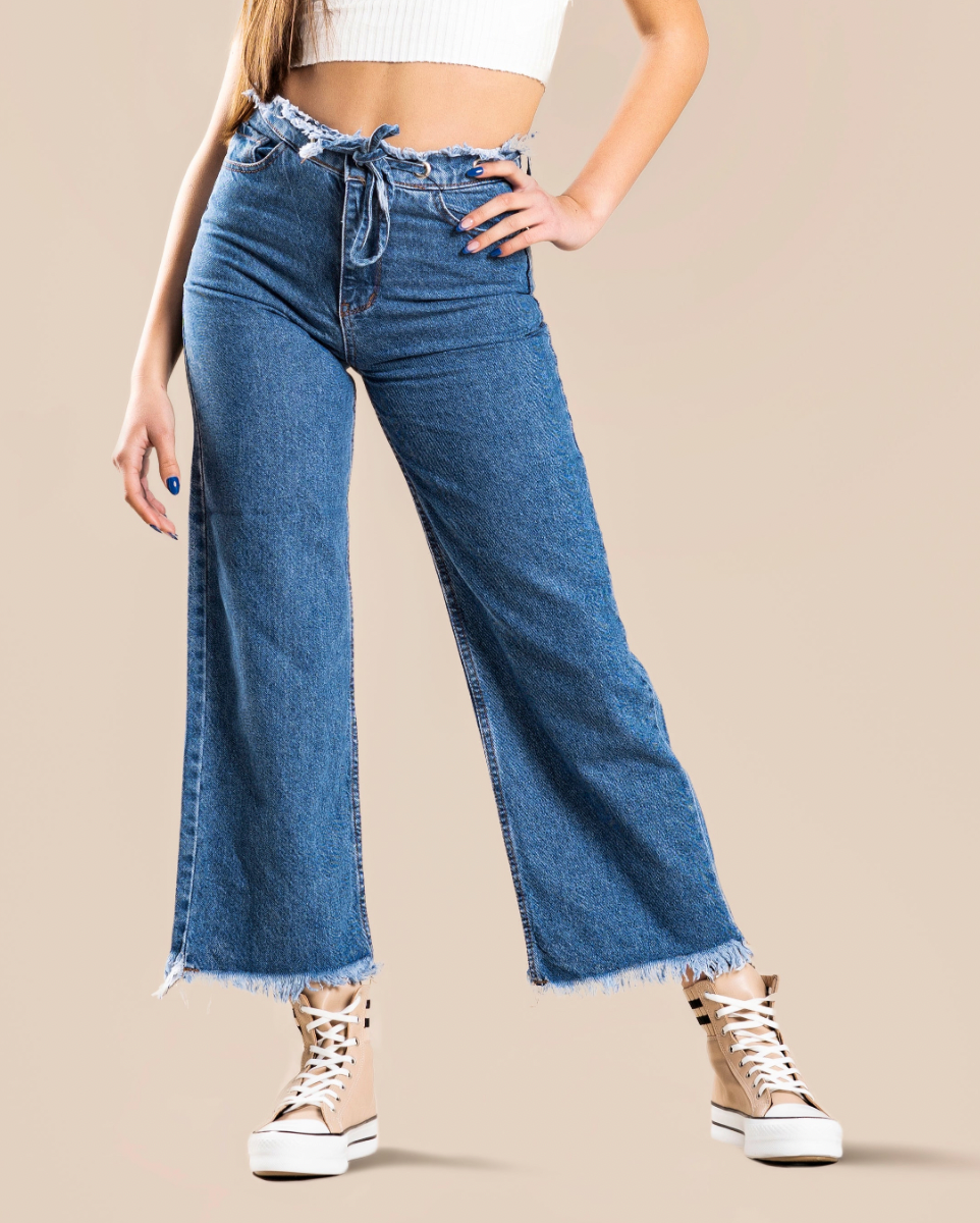 LONDON-Naval Blue-Jeans Culotte High Rise (8151958094124)