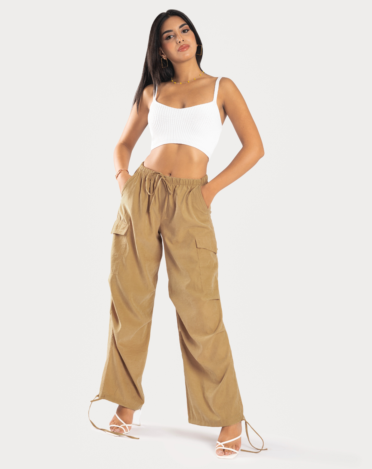 STYLE-Beige-Parachute Pants
