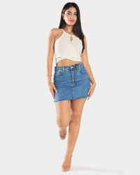 BONBON-White-Cut Out Crop Top