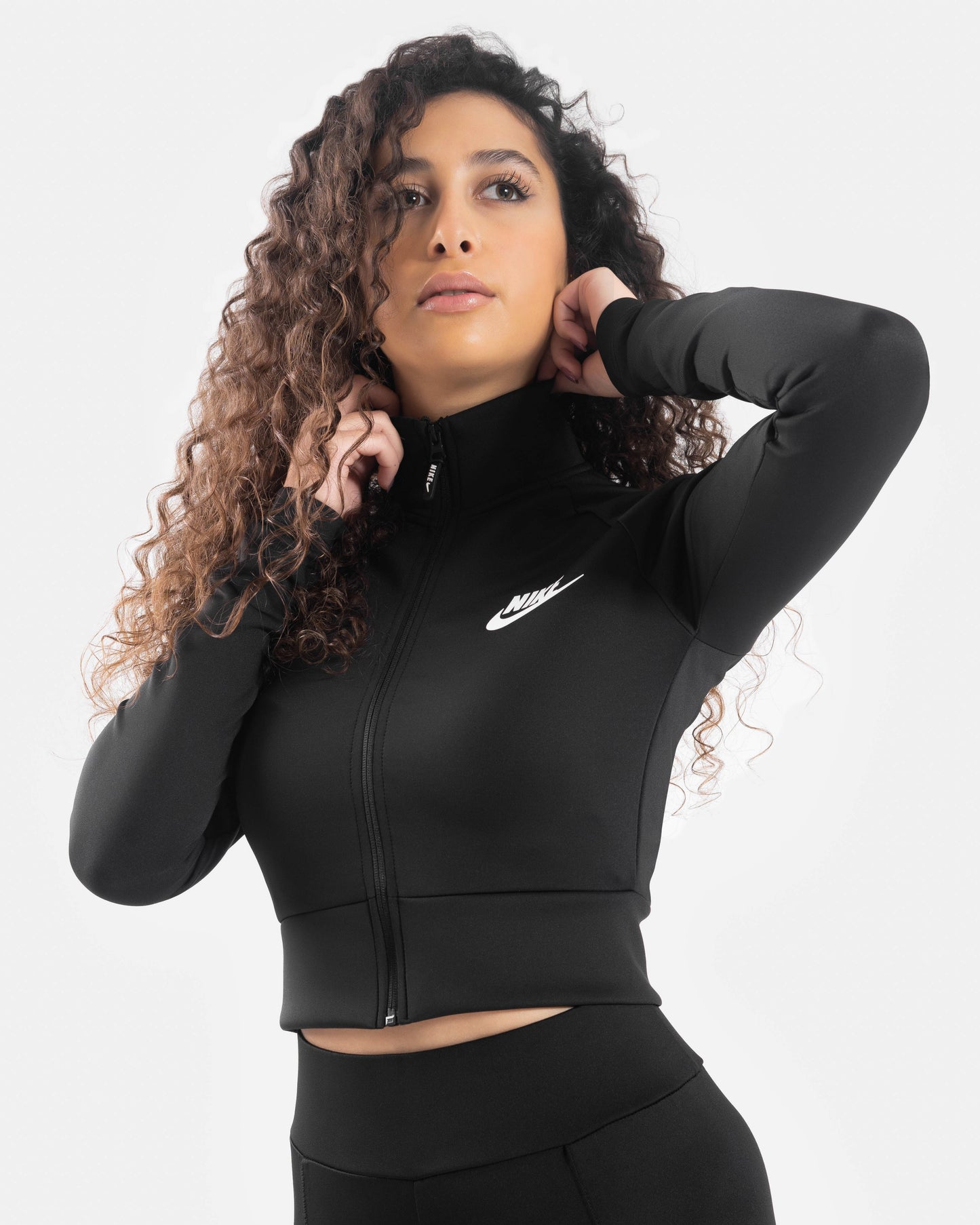 CROPPED BLACK JACKET NIKE “WOMEN’S” (6798356512870) (8195115254041)