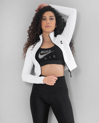 CROPPED WHITE JACKET NIKE “WOMEN’S” (6798354612326) (8195122921753)