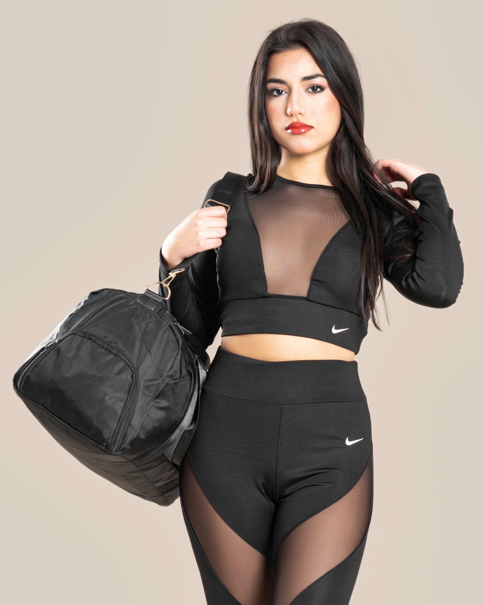 NIKE LONG LINE LONG SLEEVE CROPPED TOP (6848348520550) (8195071508761)